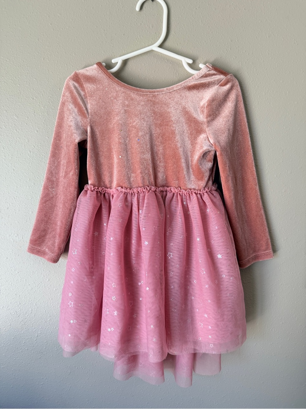 Cat & Jack Pink Velvet & Tulle Dress